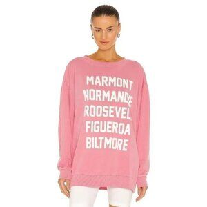 NWT Wildfox pink hotel “Roadtrip” print sweatshirt, M